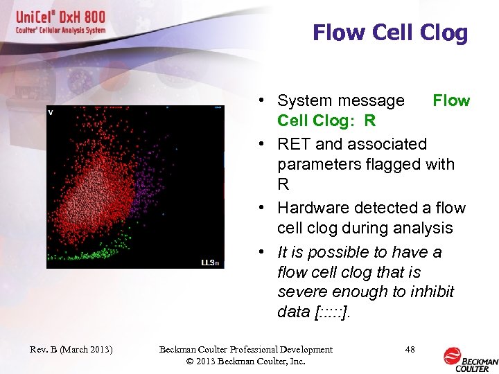 Flow Cell Clog • System message Flow Cell Clog: R • RET and associated