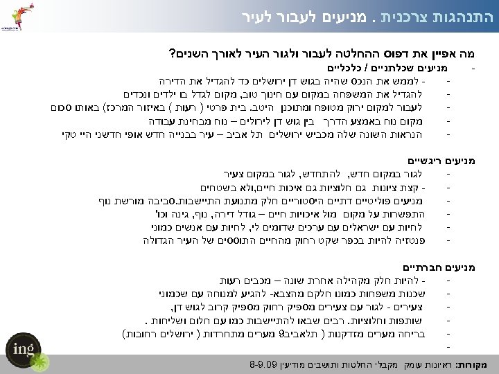  לעיר התנהגות צרכנית. מניעים לעבור מה אפיין את דפוס ההחלטה לעבור ולגור העיר