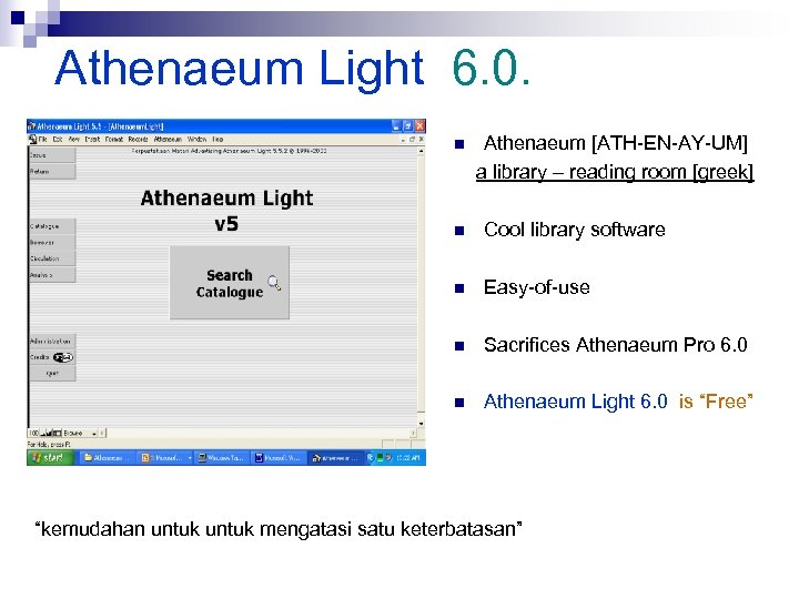 Athenaeum Light 6. 0. n Athenaeum [ATH-EN-AY-UM] a library – reading room [greek] n