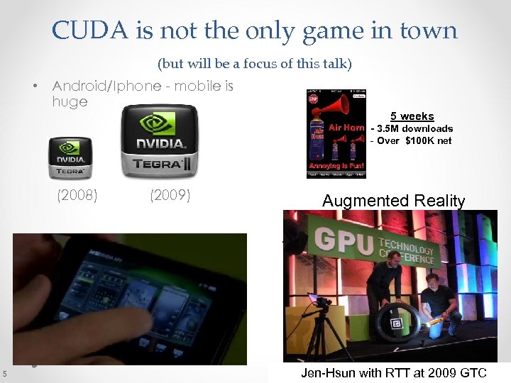 CUDA is not the only game in town (but will be a focus of