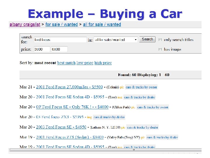 Example – Buying a Car 