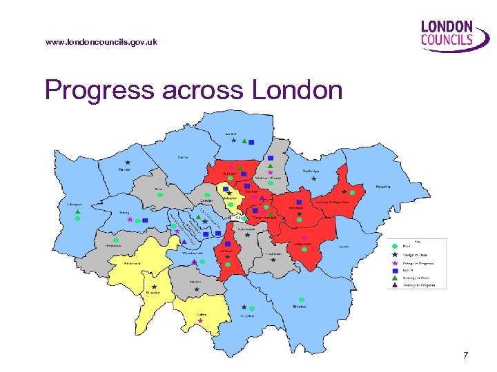 www. londoncouncils. gov. uk Progress across London 7 