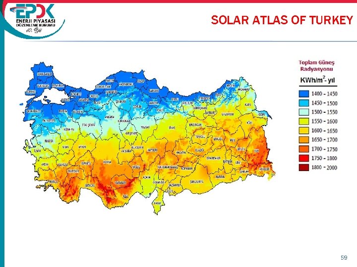 10. Yıl SOLAR ATLAS OF TURKEY 59 