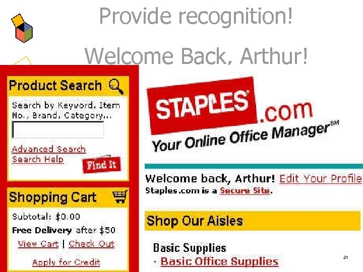 Provide recognition! Welcome Back, Arthur! 21 