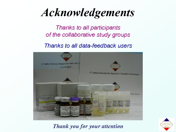 Acknowledgements Thanks to all participants of the collaborative study groups Thanks to all data-feedback