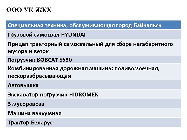 ООО УК ЖКХ Специальная техника, обслуживающая город Байкальск Грузовой самосвал HYUNDAI Прицеп тракторный самосвальный