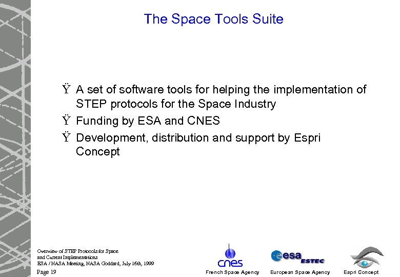 The Space Tools Suite Ÿ A set of software tools for helping the implementation