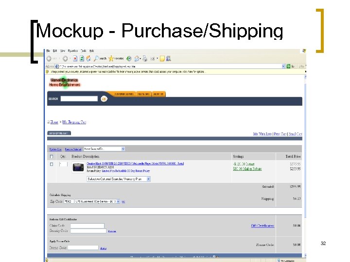Mockup - Purchase/Shipping 32 