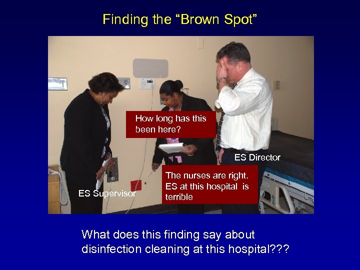 Finding the “Brown Spot” How long has this been here? ES Director ES Supervisor