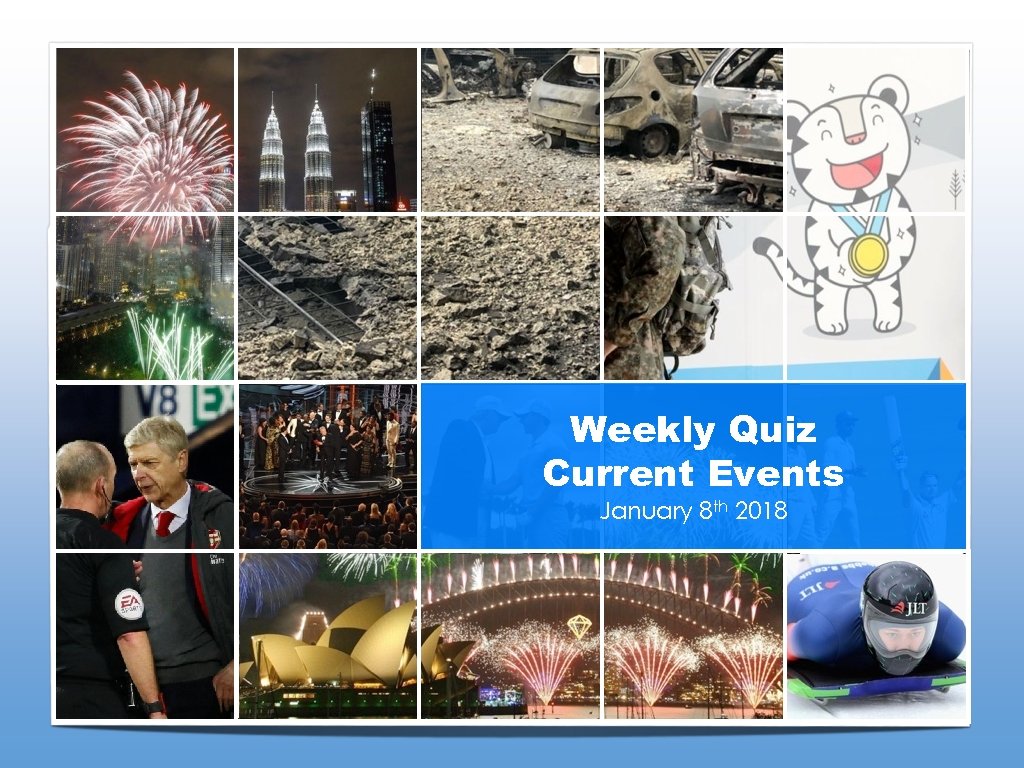 Weekly Quiz Current Events January 8 th 2018 06/03/17 