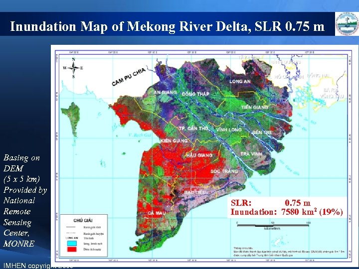 Inundation Map of Mekong River Delta, SLR 0. 75 m Basing on DEM (5