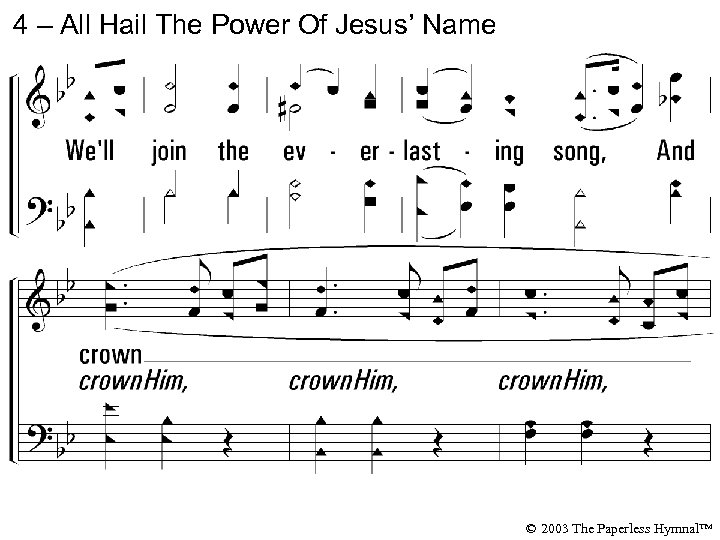 4 – All Hail The Power Of Jesus’ Name © 2003 The Paperless Hymnal™
