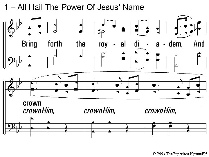 1 – All Hail The Power Of Jesus’ Name © 2003 The Paperless Hymnal™