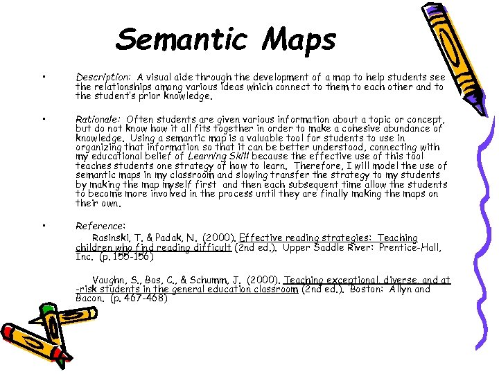 Semantic Maps • Description: A visual aide through the development of a map to