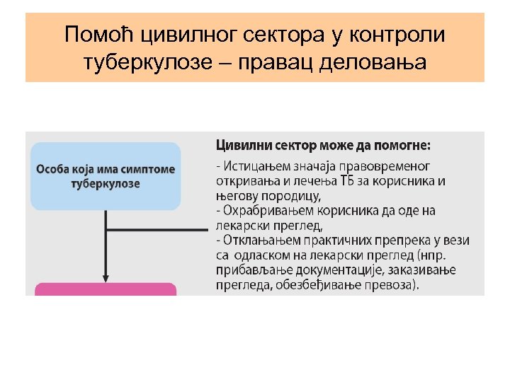 Помоћ цивилног сектора у контроли туберкулозе – правац деловања 