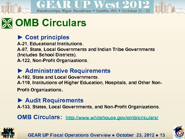 Ì OMB Circulars ► Cost principles A-21, Educational Institutions. A-87, State, Local Governments and