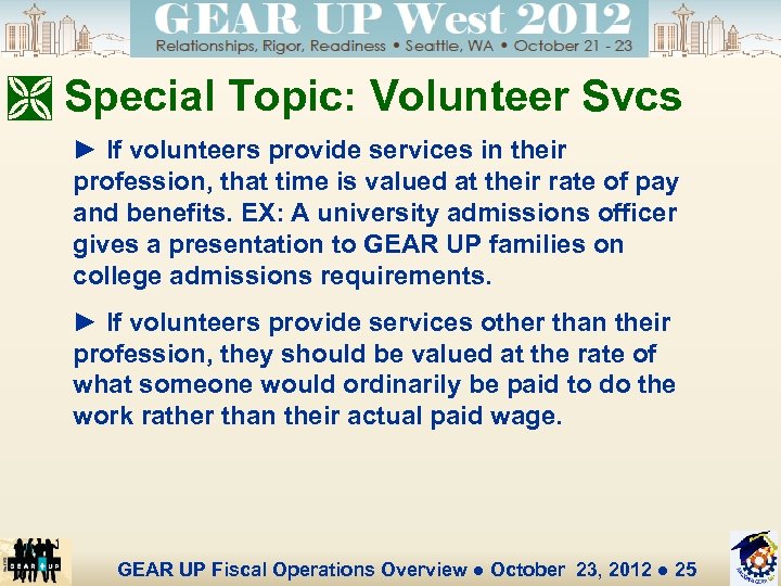 Ì Special Topic: Volunteer Svcs ► If volunteers provide services in their profession, that