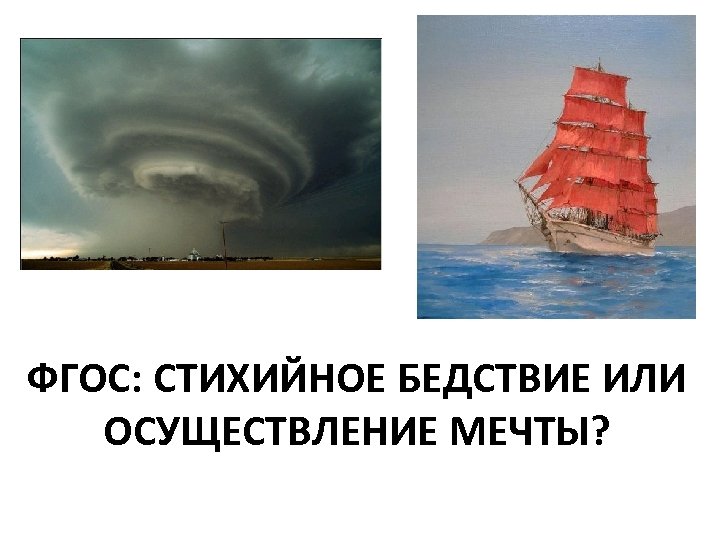 ФГОС: СТИХИЙНОЕ БЕДСТВИЕ ИЛИ ОСУЩЕСТВЛЕНИЕ МЕЧТЫ? 