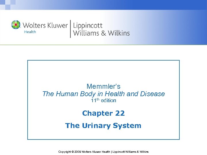 Memmler’s The Human Body in Health and Disease 11 th edition Chapter 22 The