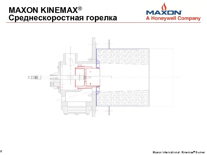 16 MAXON KINEMAX® Среднескоростная горелка Maxon International: Kinemax® Burner 