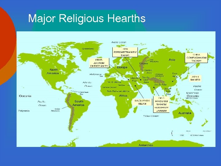 Major Religious Hearths 