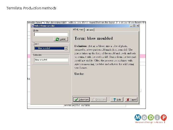 Termlists: Production methods 