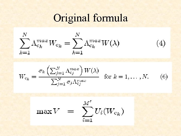 Original formula 