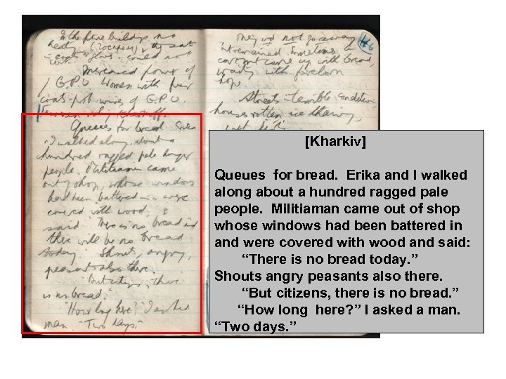 [Kharkiv] Queues for bread. Erika and I walked along about a hundred ragged pale