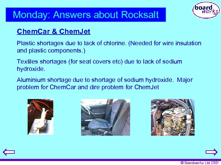 Monday: Answers about Rocksalt Chem. Car & Chem. Jet Plastic shortages due to lack