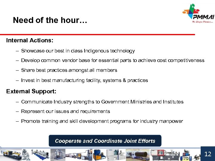 Need of the hour… Internal Actions: – Showcase our best in class Indigenous technology