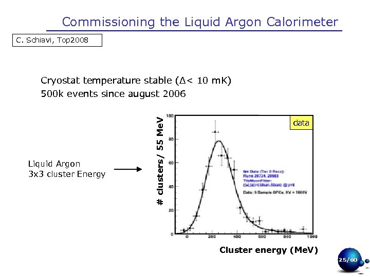 Commissioning the Liquid Argon Calorimeter C. Schiavi, Top 2008 Liquid Argon 3 x 3