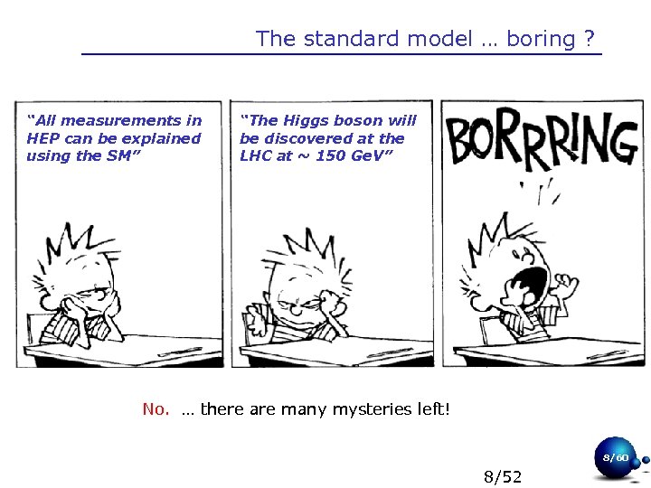 The standard model … boring ? “All measurements in HEP can be explained using