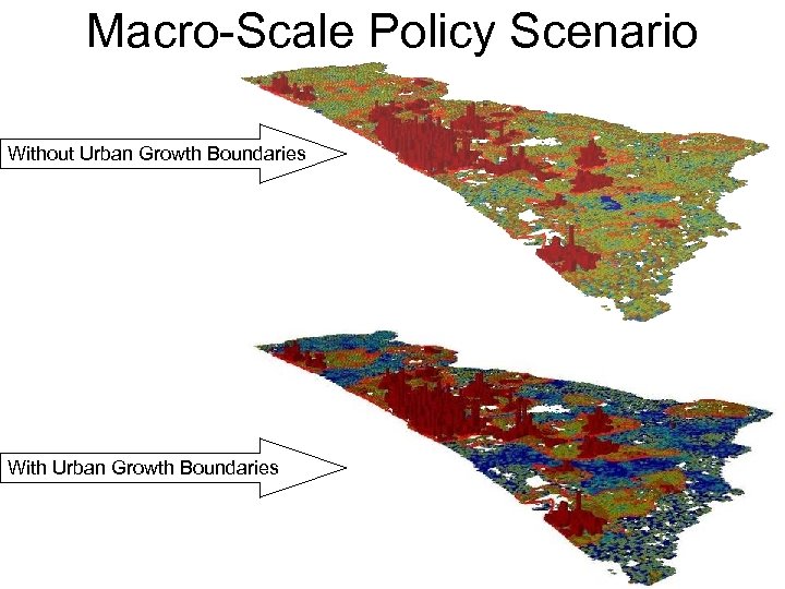 Macro-Scale Policy Scenario Without Urban Growth Boundaries With Urban Growth Boundaries 