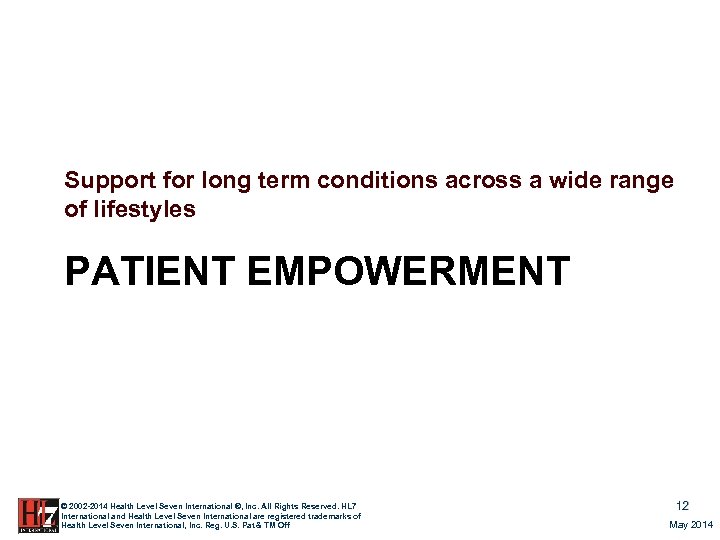Support for long term conditions across a wide range of lifestyles PATIENT EMPOWERMENT ©