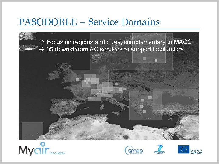 PASODOBLE – Service Domains Focus on and cities, complementary to Focus on regions and