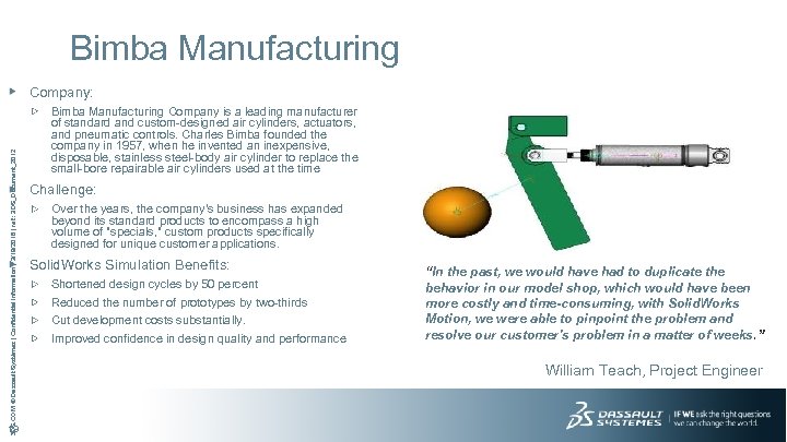 Bimba Manufacturing 3 DS. COM © Dassault Systèmes | Confidential Information | 3/19/2018 |