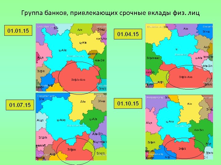 Группа банков, привлекающих срочные вклады физ. лиц 01. 15 01. 07. 15 01. 04.