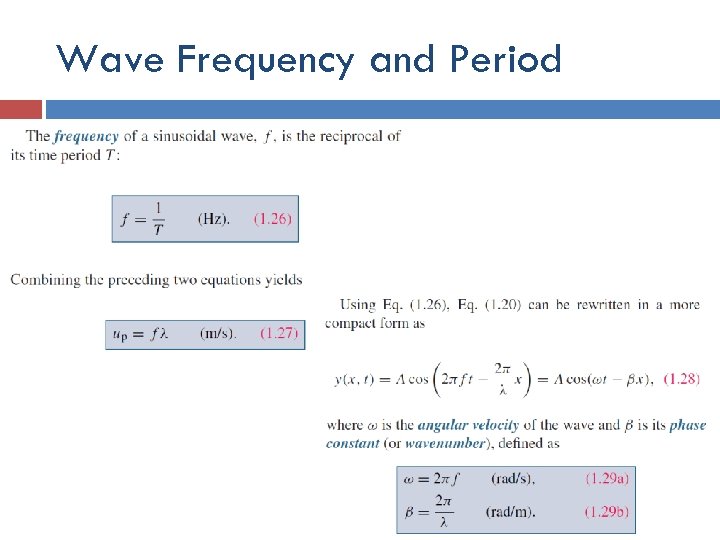 Wave Frequency and Period 