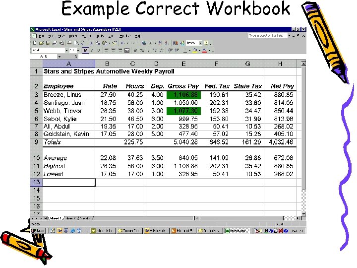 Example Correct Workbook 
