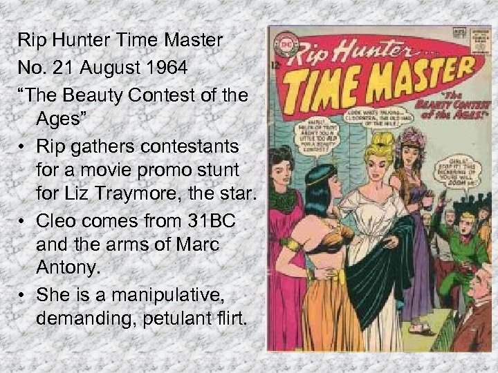 Rip Hunter Time Master No. 21 August 1964 “The Beauty Contest of the Ages”