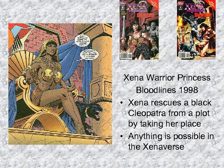 Xena Warrior Princess Bloodlines 1998 • Xena rescues a black Cleopatra from a plot