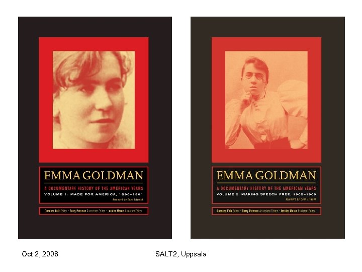 Oct 2, 2008 SALT 2, Uppsala 