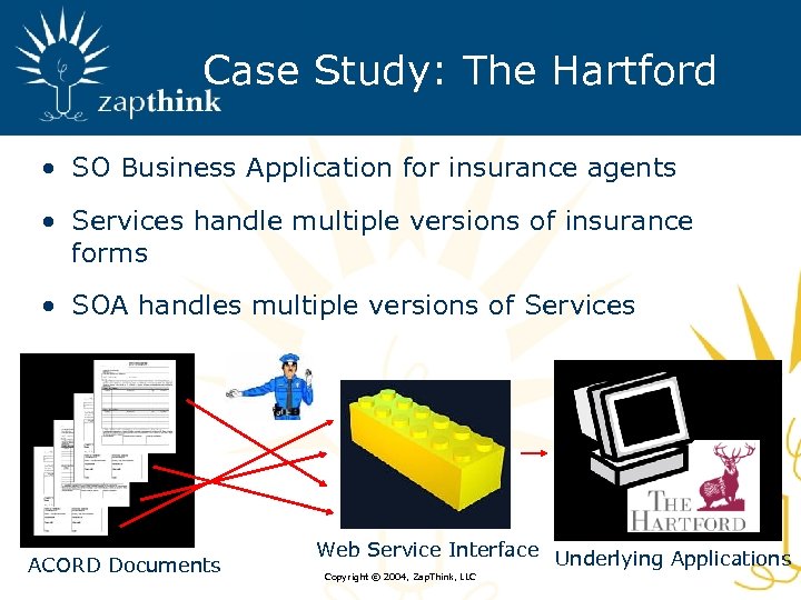 Case Study: The Hartford • SO Business Application for insurance agents • Services handle