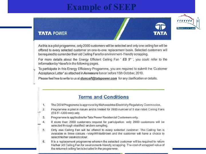 Example of SEEP 
