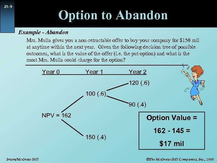 21 - 9 Option to Abandon Example - Abandon Mrs. Mulla gives you a