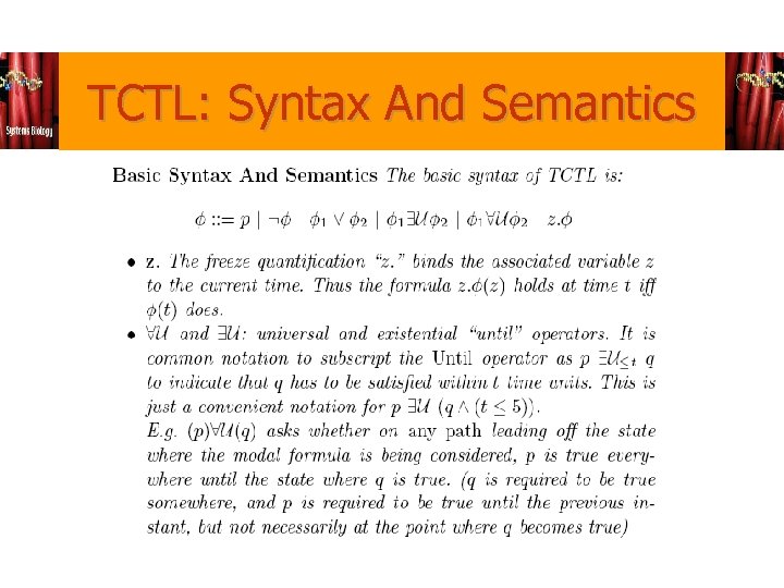 TCTL: Syntax And Semantics 