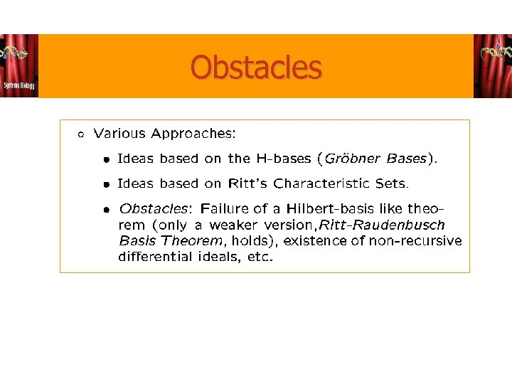 Obstacles 