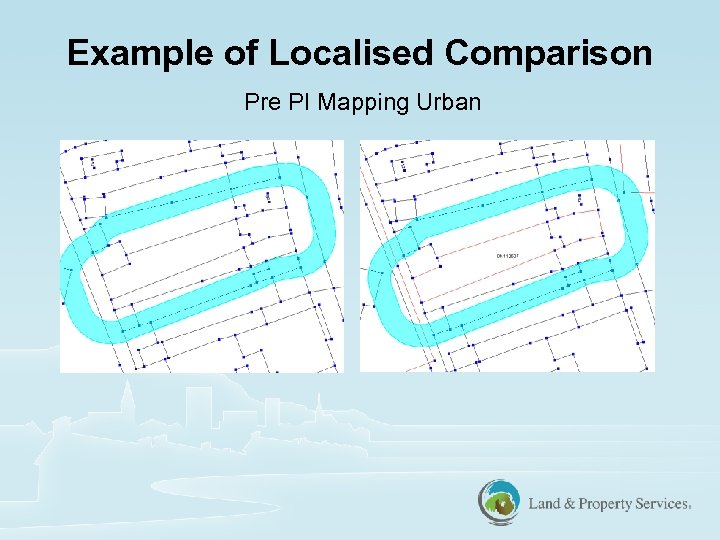 Example of Localised Comparison Pre PI Mapping Urban 