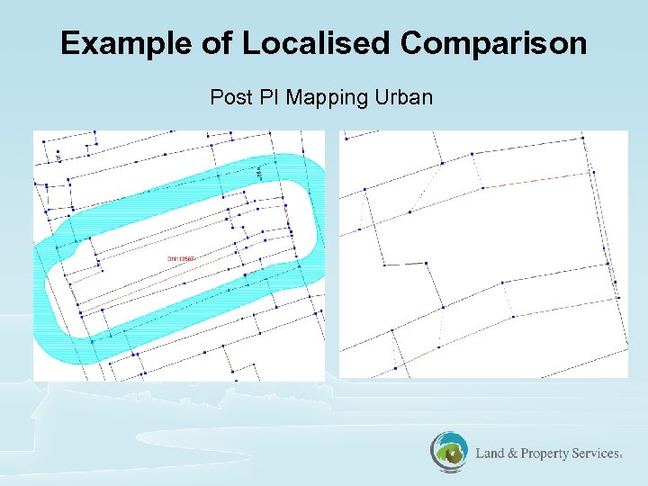 Example of Localised Comparison Post PI Mapping Urban 