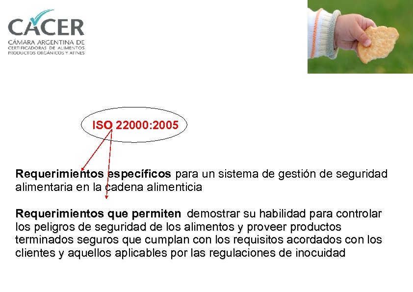 ISO 22000: 2005 Requerimientos específicos para un sistema de gestión de seguridad alimentaria en